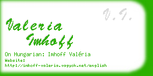 valeria imhoff business card